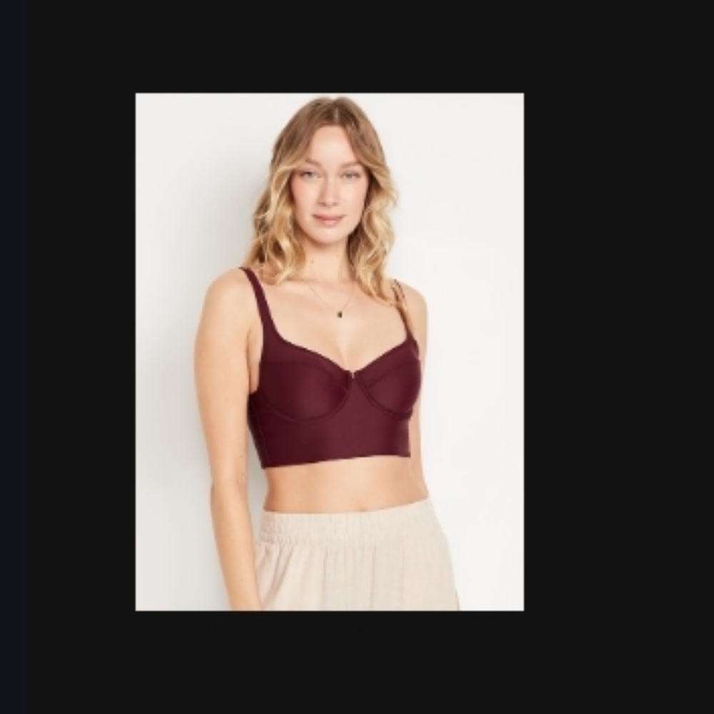 Burgundy Bralette Old Navy Swim